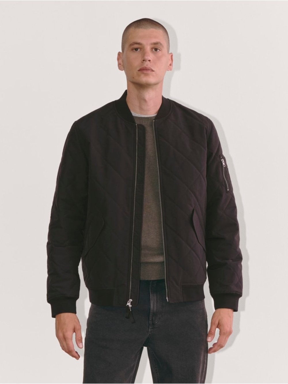 NWT Everlane The Quilted Bomber Jacket